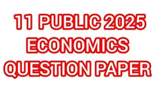 11 Public Economics2025 QUESTION PAPER