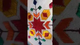 # phulkari embroidery of panjab with hend # youtube shorts video # short feed (India ) #viral