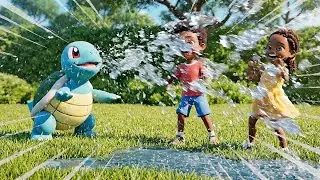 Pok&eacute;mon Baby Squirtle Spills Water on the Floor | Kids Songs & Nursery Rhymes