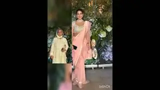 #latest Radhika merchant ki recent pic Radhika merchant ki pink saree me latest pic