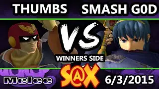 S@X - ThumbsWayUp (Captain Falcon) Vs. VGz | Smash God (Marth) SSBM Tournament - Smash Melee