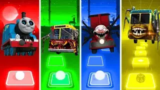Thomas the Train Vs Bus Eater Vs Choo Choo Charles Vs Bus Eater - Tiles Hop EDM Rush!