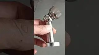 How to install a magnetic door stopper for a door that uses a door closer #woodworkingtips