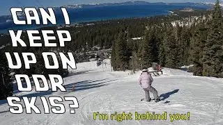 CAN ODR SKIER KEEP UP WITH A FAST SNOWBOARDER?