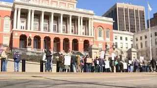 Rally held at Massachusetts State House in protest to cuts at Department of Veterans Affairs
