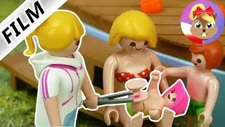 Playmobil Film Polski | EMMA UKĄSZONA PRZEZ INSEKTA! | Rodzina Wr&oacute;blewskich na odkrytym basenie