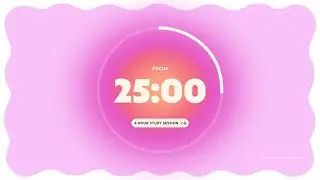 4-hour Pomodoro Timer for Studying 💖 Study Session with 10 min breaks | Aesthetic Pomodoro Technique