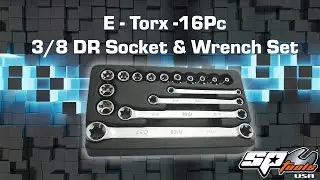 SP TOOLS USA 16PC E- Torx Dr Socket Wrench - SP20210