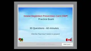 Ozone Depletion Prevention (ODP) Card - TEST 60 Q - HRAC/HVAC Technician - Canada