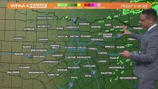 DFW weather quick hit: Rain chances Friday