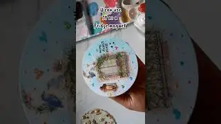 DIY 😲fridge magnet/Decoupage art#artandcraft #shorts #youtubeshorts #shortvideo #art #diy #homedecor