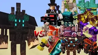All Minecraft Bosses vs Grave Golem - Epic Battle Royale!