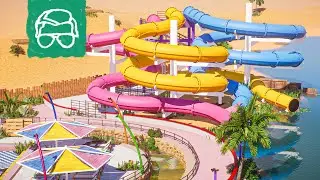 WATERSLIDES! - Waterpark Zoo- Planet Zoo Speed Build - 2