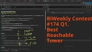 Leetcode Biweekly Contest 174 Q1. Best Reachable Tower #python #dsa
