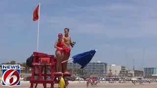 Rip current warning with large beach crowds expected