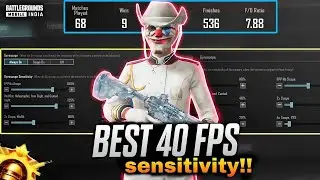 🔱 BGMI BAST 40 FPS SENSITIVE SETTINGS | FASTEST 40 FPS PLAYER | BGMI 4.2 UPDATE BEST SENSITIVE 🥶