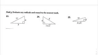 Pythagorean Theorem with Radicals