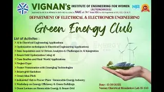 Green Energy Club – Project Expo & Poster Presentation