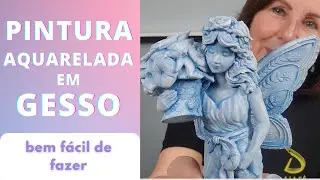 Pintura aquarelada em gesso