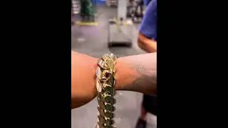 Steal the Show with This  10k Gold Cuban Link Bracelet... #gusvillajewelry #cubanlink