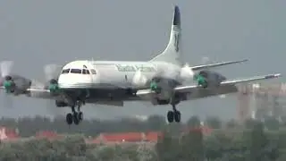 LOCKHEED ELECTRA G-FIJV / BAE JETSTREAM 41  G-MAJG / EVERGREEN 747  N486EV .. , Ostend Airport