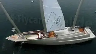 Sailing Yacht A. Der erste Segeltest vor Strande