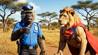 The monkey police and the lion king solve the vineyard crime