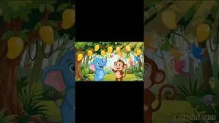 little Elephant 🐘 and Monkey 🐒#cartoon #kids #elephant #monkey #youtubeshorts #viral #viralshorts