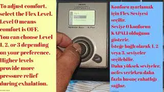 PHILIPS REMSTAR A Flex Menu Tutorial  English&ndash;Turkish CPAP Guiden PART2