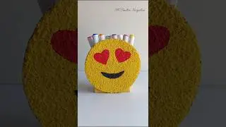 Texture Art Pen Holder 😍😎 #shorts #youtubeshorts #textureart #penholder