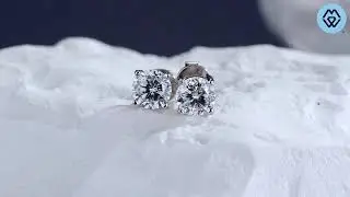 Natural Diamond Push Back Stud Earrings  #jewelry #USAWomen #usajewellery