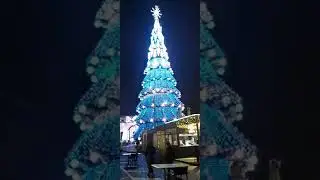 Street Food New year eve Christmas bazaar Shopping in Ukraine, Ukraynada Noel Pazari Nightlife