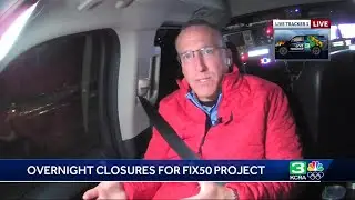 Highway 50 overnight roadwork in Sacramento through Monday