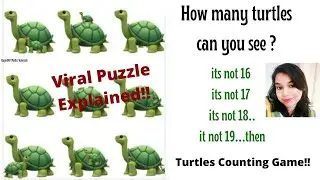 How many turtles can you see in the pictures? Turtles counting game !! Social media viral puzzle!!
