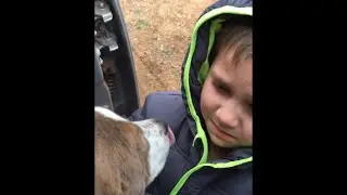 Little Boy Reunited with His Lost Dog