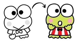 keroppi Coloring Tutorial | Sanrio