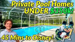 Inside 2 FULL Renovated POOL Homes Starting UNDER $350k!| Florida Pool Homes near Disney World!