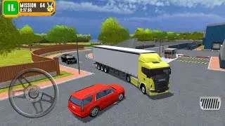 Truck Driving in Truck Driver: Depot Parking Simulator - Android iOS Gameplay | Truck Games 3D