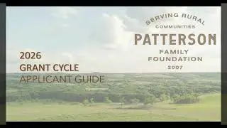 The Patterson Family Foundation Grant Application Guide 2026