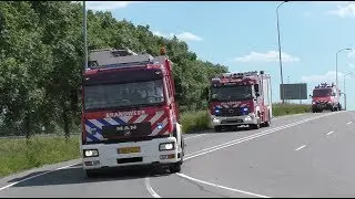 Brandweer met spoed naar een grote brand in Spijk + beelden ter plaatse