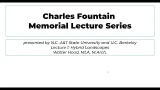 Charles Fountain Memorial Lecture Series