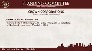 Standing Committee on CROWN CORPORATIONS - 254 - January 22, 2026