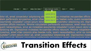 Add Transition Effects to a Horizontal Navigation Menu with Drop-down Sub-menus