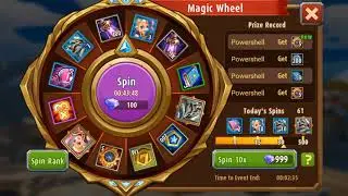 Magic Rush: Heroes. Lucky Wheel Event. Vortex. 285 Spins.