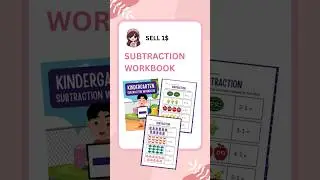 $1 Subtraction Printable ➖ Resell with PLR for Profit! 💰 #kindergartenworksheets #etsyprintables