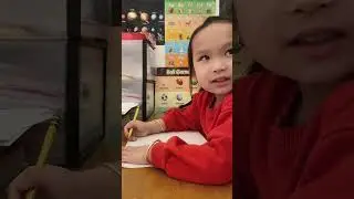First time JENNY writing ✍️ ABC and her name.