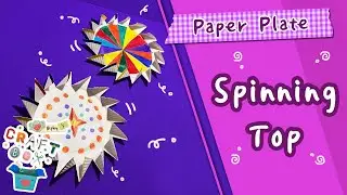Paper Plate Spinning Top Craft for Kids 🎨 Easy DIY Toy 🎁 BiPhy&rsquo;s Craft Box ✂️