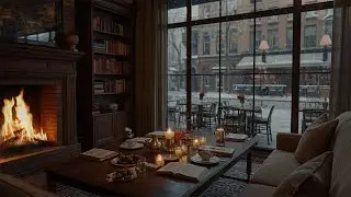 ❄️ INSTANT SLEEP Deep Relaxing Jazz & Cozy Winter Fireplace Ambience for Stress Relief & Dreaming