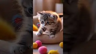 Baby Kittens Playing with Mouse | Cute Animal Shorts