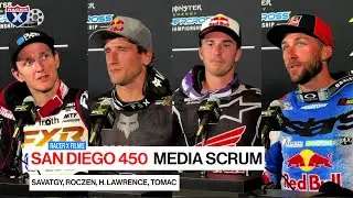 Медиа-интервью с участниками San Diego Supercross 450SX: Саватги, Рокзен, Х. Лоуренс и Томак.
